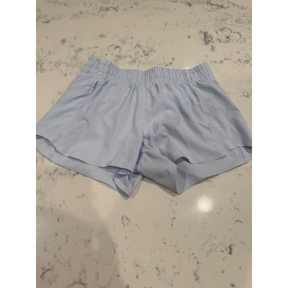 Athleta Girl Record Breaker Shorts Light Blue Active Running Size S 7/8. NWOT